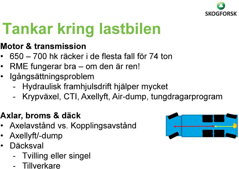 Igångsättningsproblem - Hydraulisk framhjulsdrift hjälper mycket - Krypväxel, CTI,