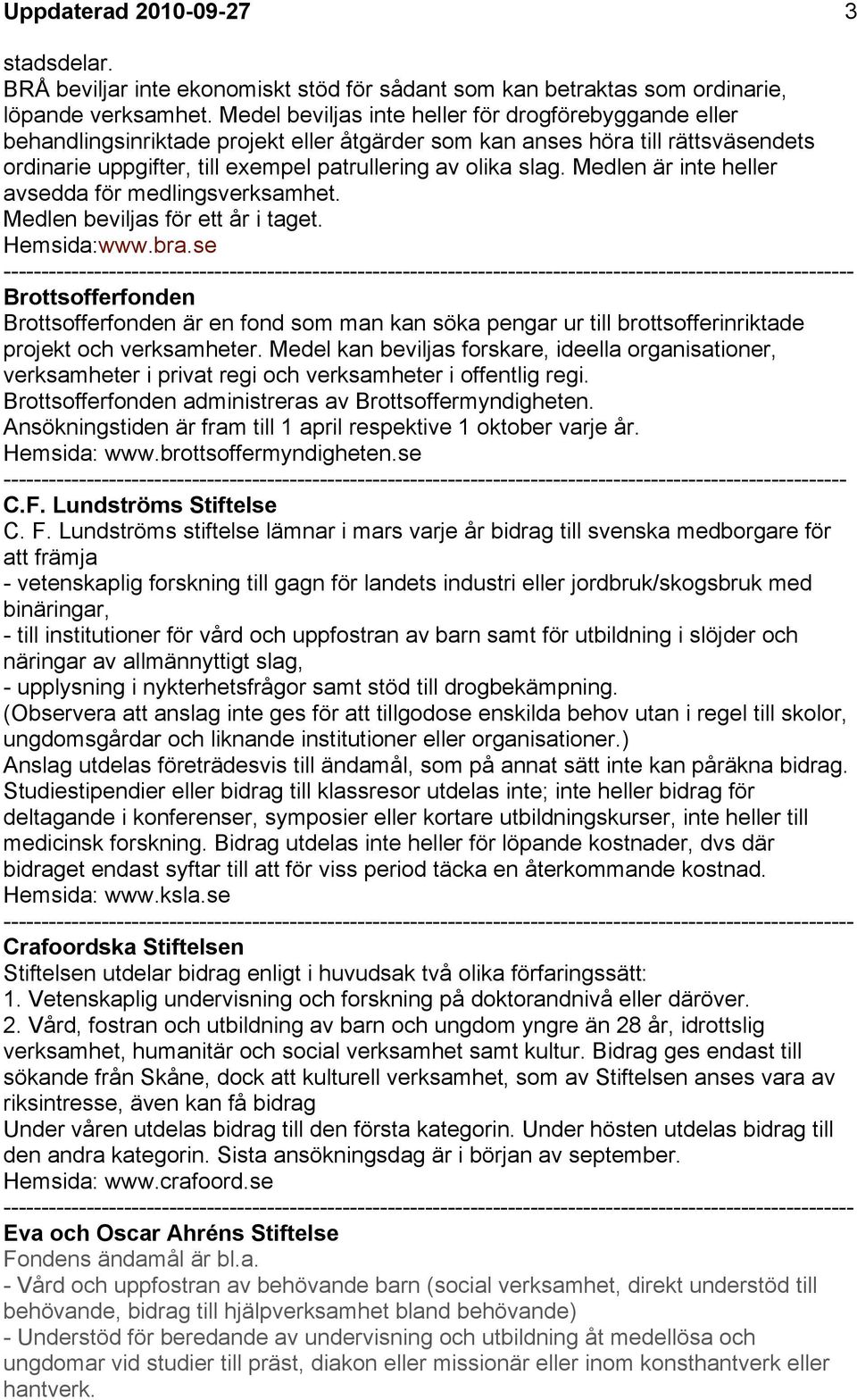 Kompendium med fonder och stiftelser för föreningar i Landskrona. - PDF  Gratis nedladdning
