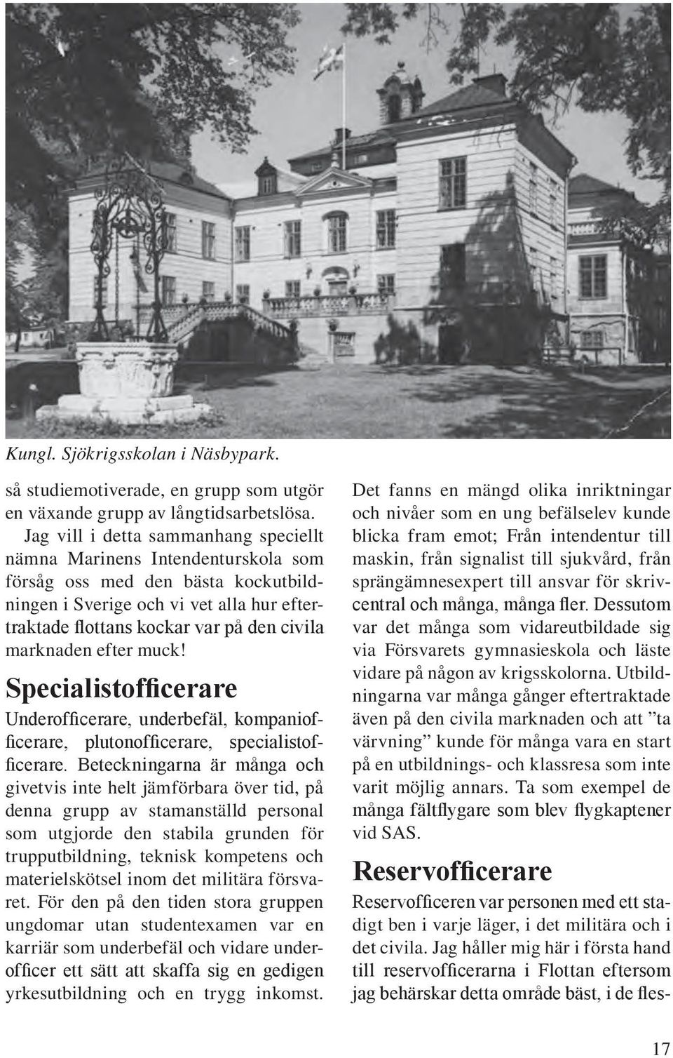 marknaden efter muck! Specialistofficerare Underofficerare, underbefäl, kompaniofficerare, plutonofficerare, specialistofficerare.