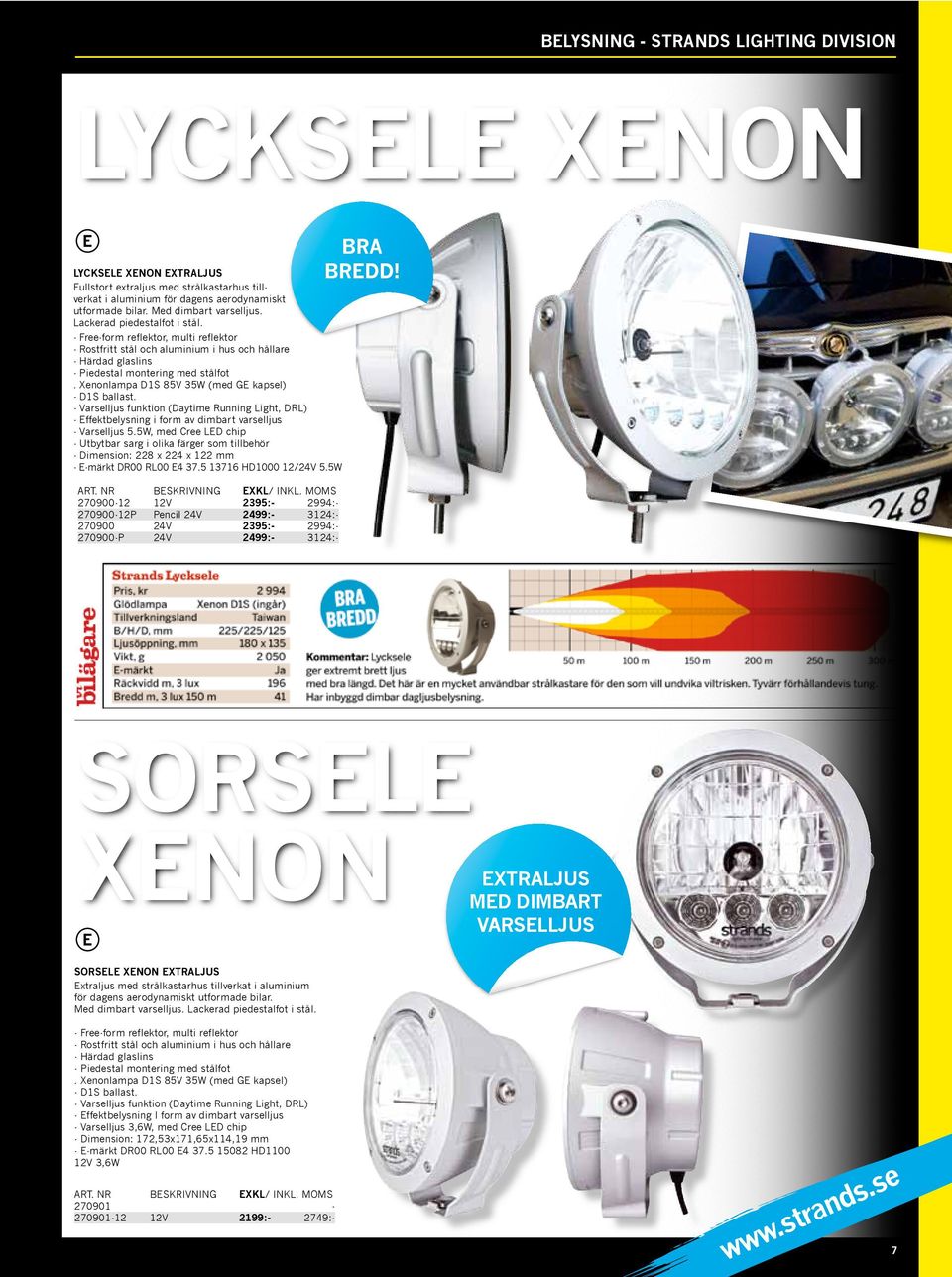 Xenonlampa D1S 85V 35W (med GE kapsel) - D1S ballast. - Varselljus funktion (Daytime Running Light, DRL) - Effektbelysning i form av dimbart varselljus - Varselljus 5.