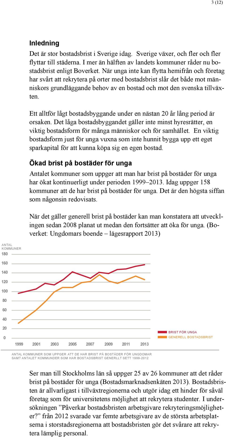 Ett alltför lågt bostadsbyggande under en nästan 20 år lång period är orsaken. Det låga bostadsbyggandet gäller inte minst hyresrätter, en viktig bostadsform för många människor och för samhället.