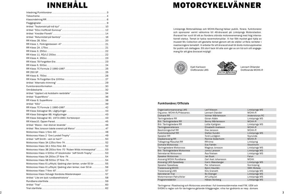 .. 23 RR Klass 7B Forgotten Era... 23 RR Klass 5, 500cc... 24 RR Klass 7C Formula 2 1980-1987... 25 RR 250 GP... 25 RR Klass 6, 750cc... 26 RR Klass 7A Forgotten Era 1000cc.