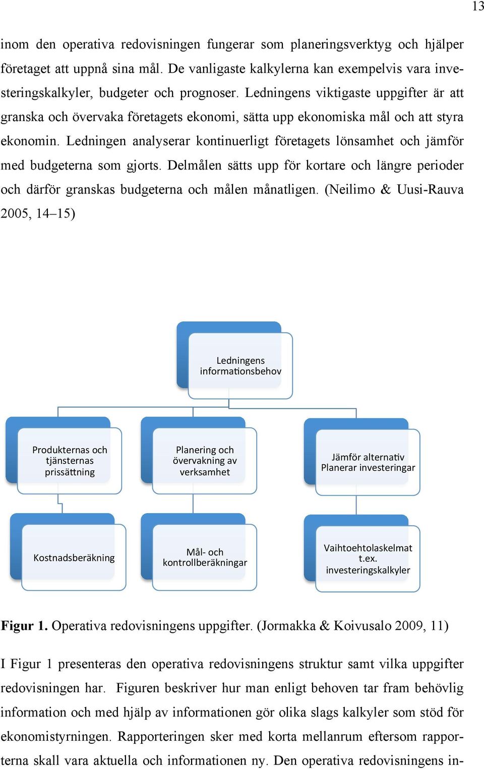 Ledningen analyserar kontinuerligt företagets lönsamhet och jämför med budgeterna som gjorts. Delmålen sätts upp för kortare och längre perioder och därför granskas budgeterna och målen månatligen.