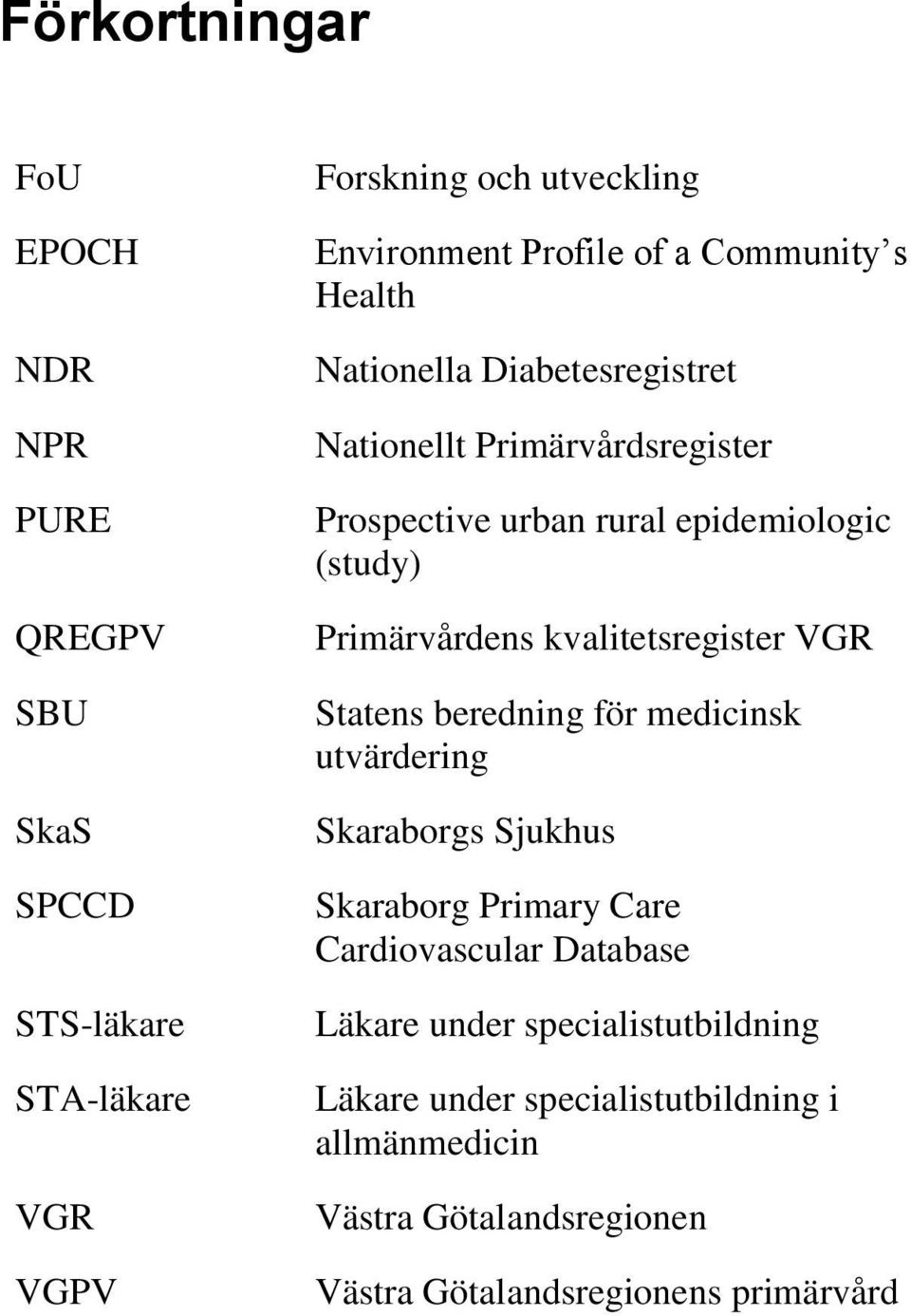 Primärvårdens kvalitetsregister VGR Statens beredning för medicinsk utvärdering Skaraborgs Sjukhus Skaraborg Primary Care Cardiovascular