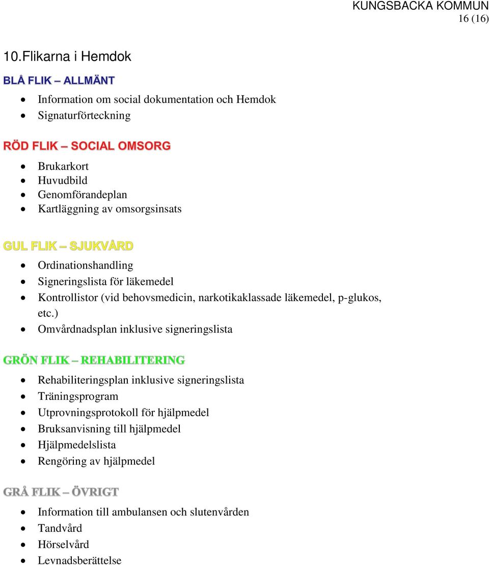 omsorgsinsats Ordinationshandling Signeringslista för läkemedel Kontrollistor (vid behovsmedicin, narkotikaklassade läkemedel, p-glukos, etc.