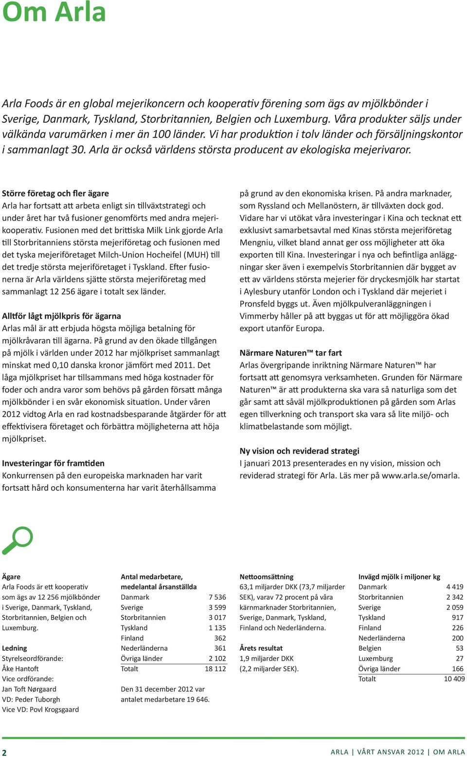 Arla är också världens största producent av ekologiska mejerivaror.