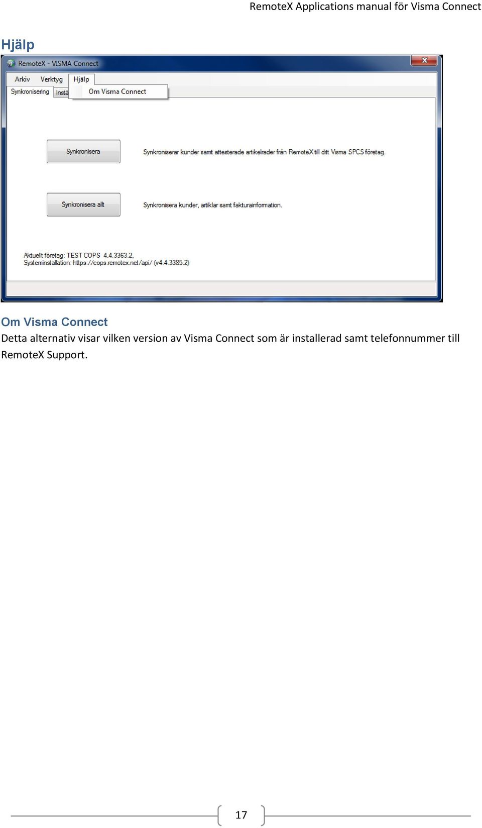 Visma Connect som är installerad