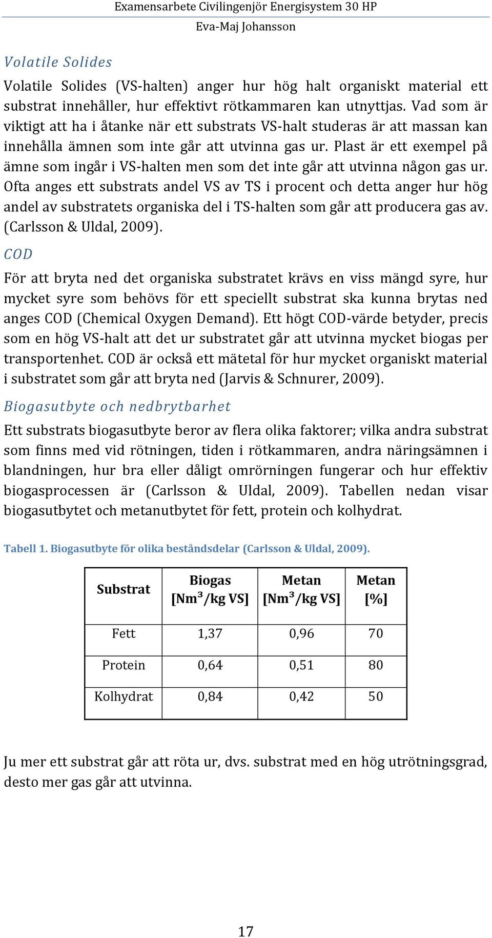 Plast är ett exempel på ämne som ingår i VS-halten men som det inte går att utvinna någon gas ur.