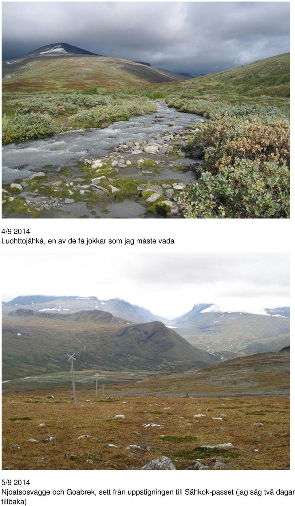 och Goabrek, sett från uppstigningen till