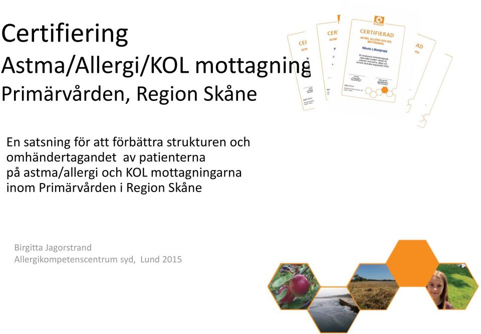 av patienterna på astma/allergi och KOL mottagningarna inom