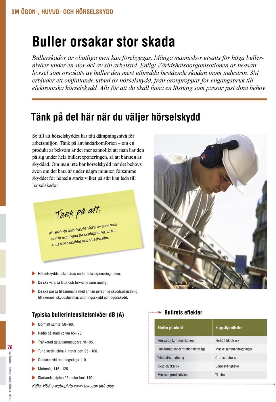 3M erbjuder ett omfattande utbud av hörselskydd, från öronproppar för engångsbruk till elektroniska hörselskydd. Allt för att du skall finna en lösning som passar just dina behov.