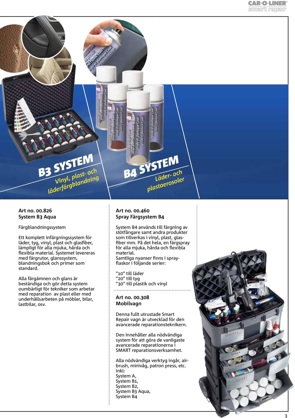 Systemet levereras med färgrutor, glanssystem, blandningsbok och primer som standard.