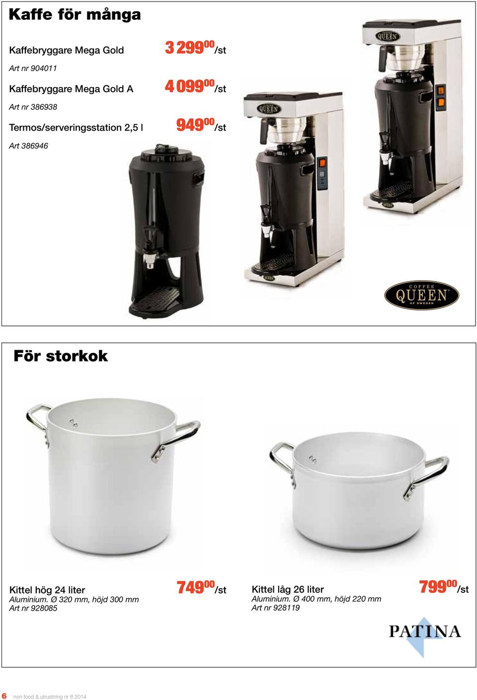 storkok Kittel hög 24 liter Aluminium.