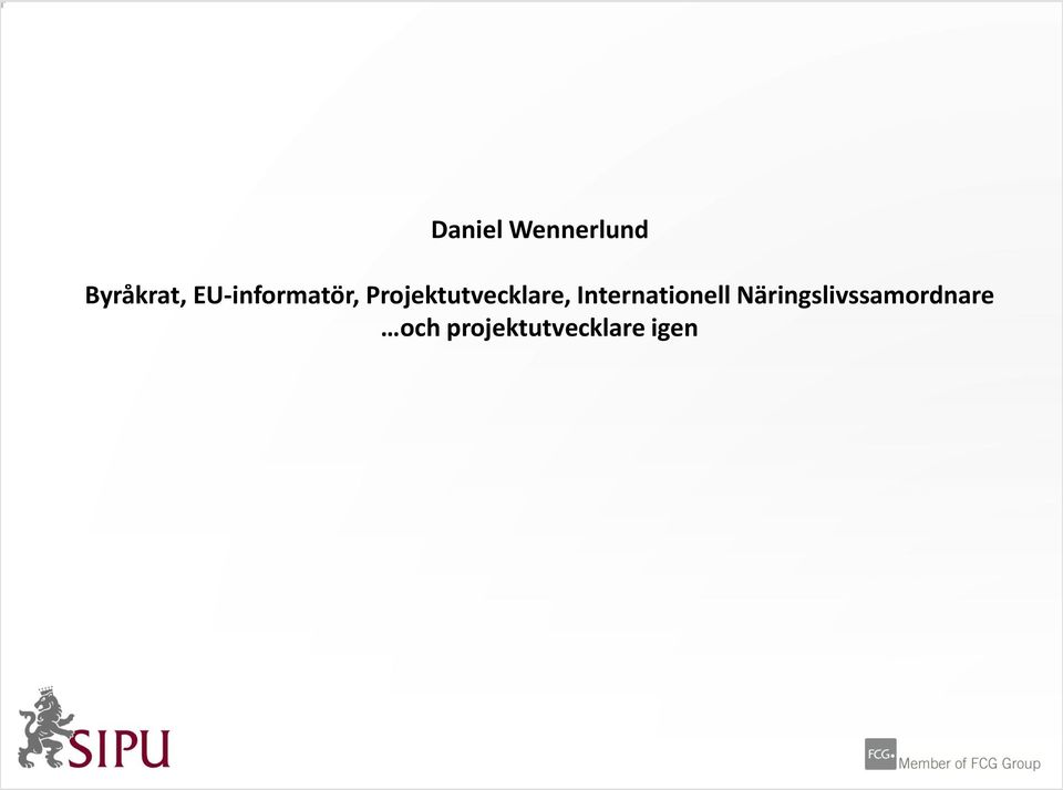 Projektutvecklare,