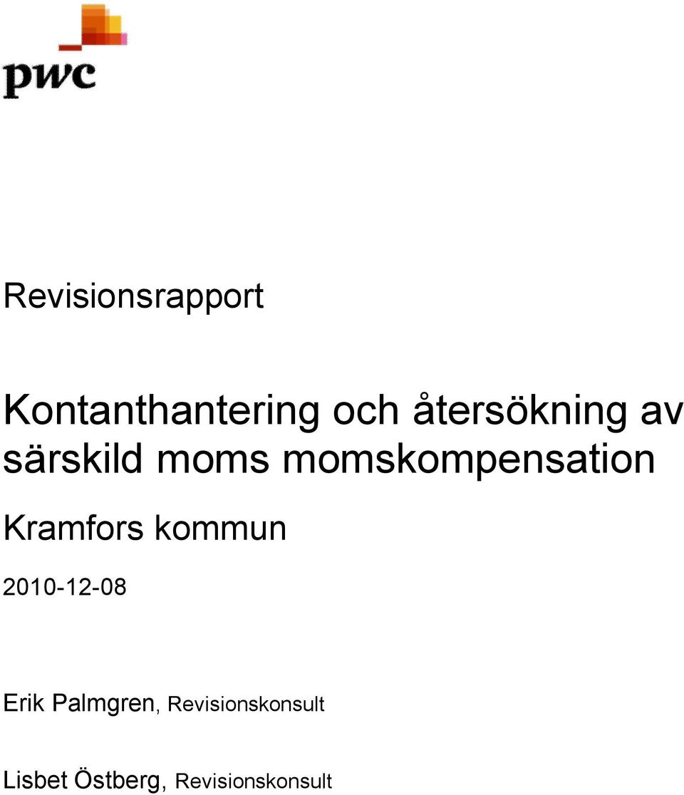 momskompensation Kramfors kommun 2010-12-08