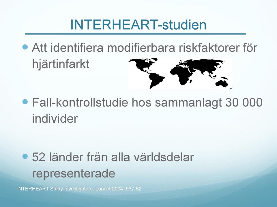 sammanlagt 30 000 individer 52 länder från alla