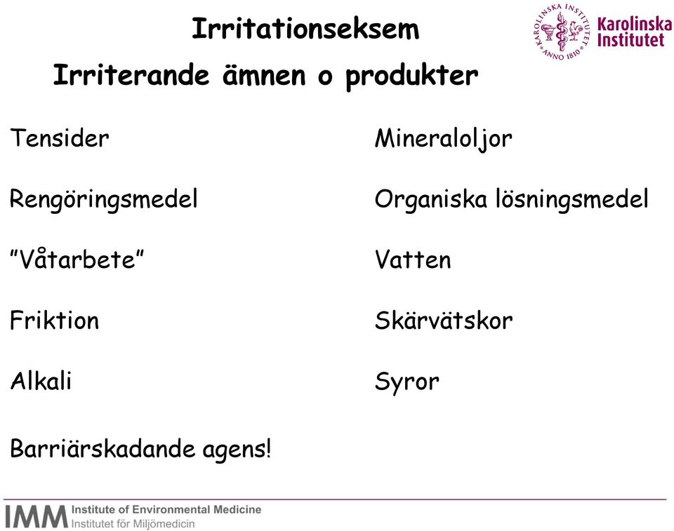 Friktion Alkali Mineraloljor Organiska