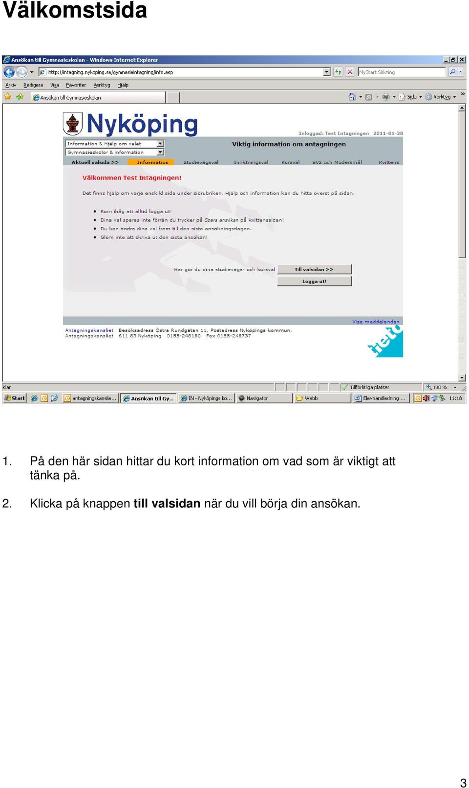 information om vad som är viktigt att