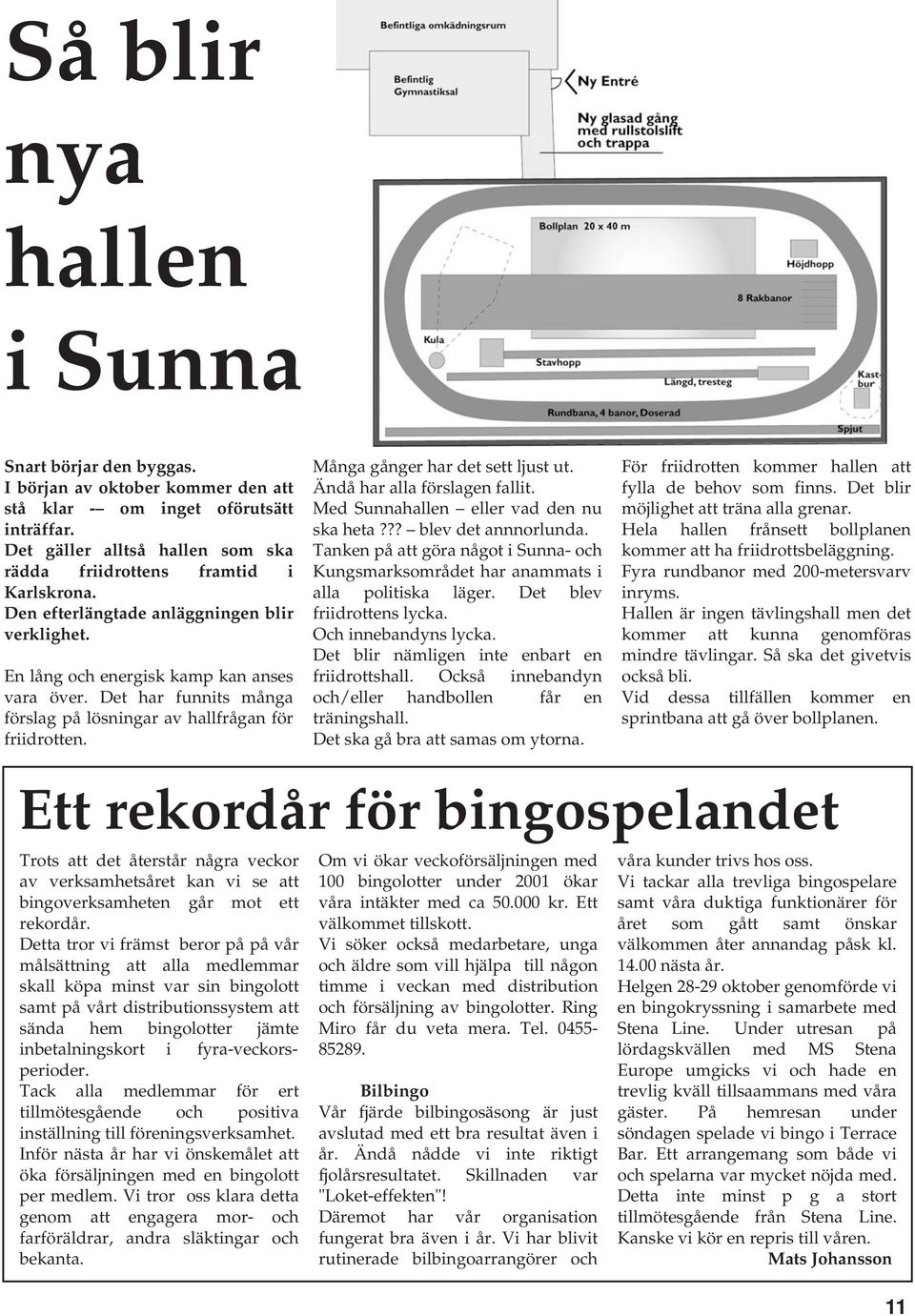 Det har funnits många förslag på lösningar av hallfrågan för friidrotten. Många gånger har det sett ljust ut. Ändå har alla förslagen fallit. Med Sunnahallen eller vad den nu ska heta?