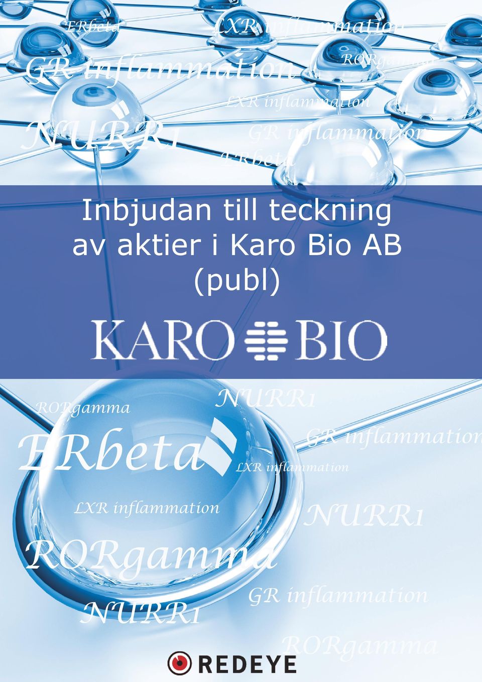 Karo Bio AB (publ) RORgamma NURR1 ERbeta LXR inflammation GR