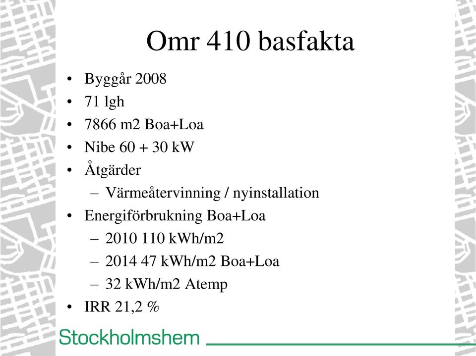 / nyinstallation Energiförbrukning Boa+Loa 2010