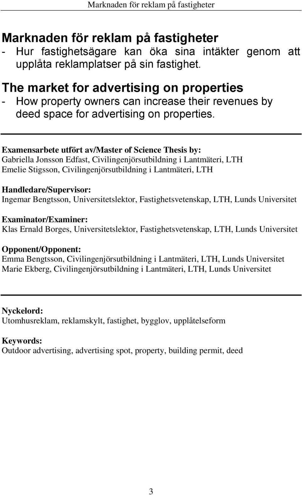 Marknaden för reklam på fastigheter - PDF Gratis nedladdning