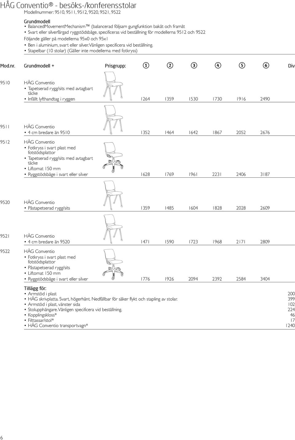 Vänligen specificera vid beställning. Stapelbar (10 stolar) (Gäller inte modellerna med fotkryss) Mod.nr.