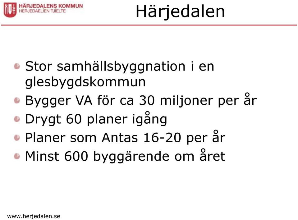 miljoner per år Drygt 60 planer igång