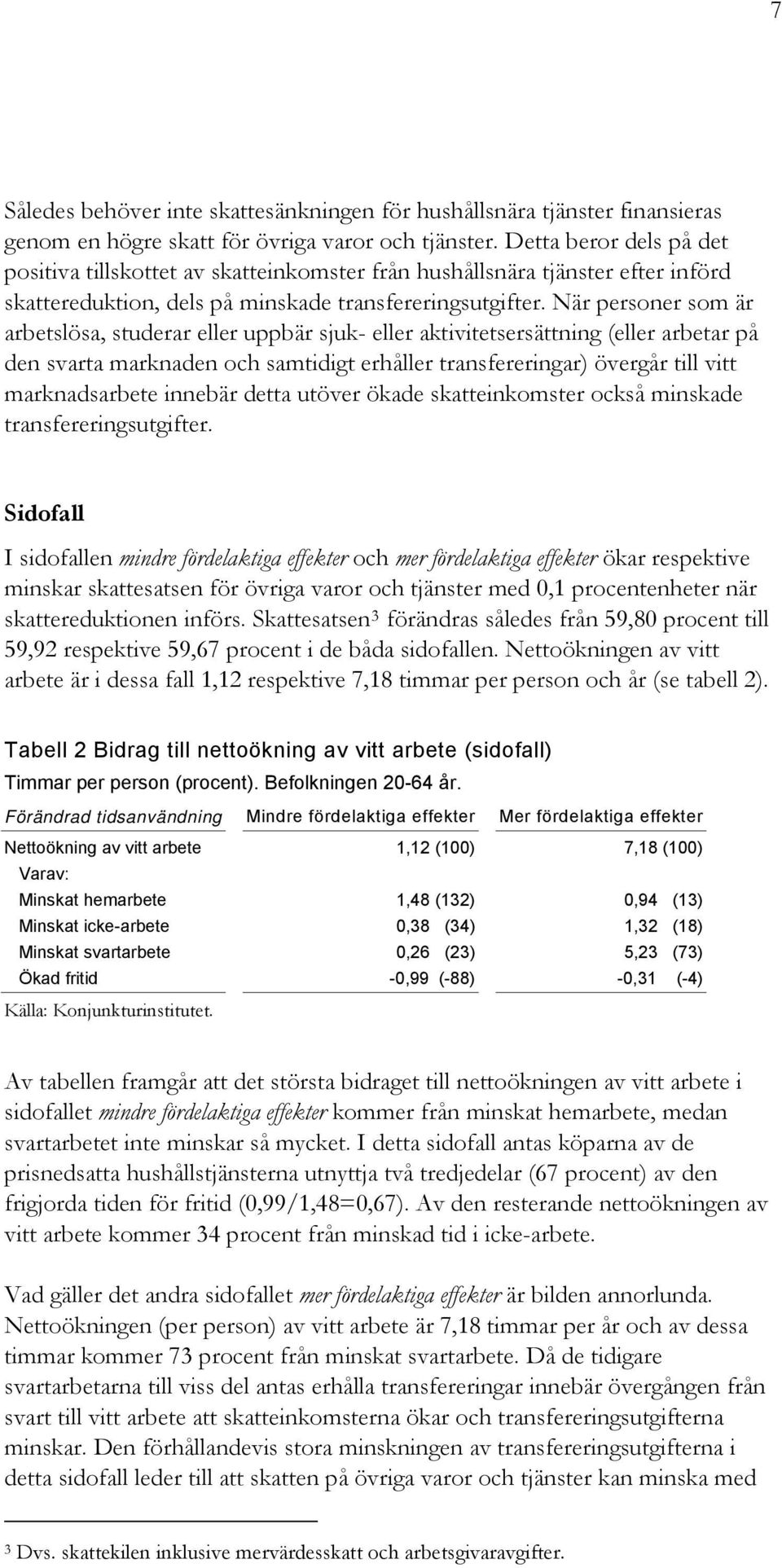 När personer som är arbetslösa, studerar eller uppbär sjuk- eller aktivitetsersättning (eller arbetar på den svarta marknaden och samtidigt erhåller transfereringar) övergår till vitt marknadsarbete