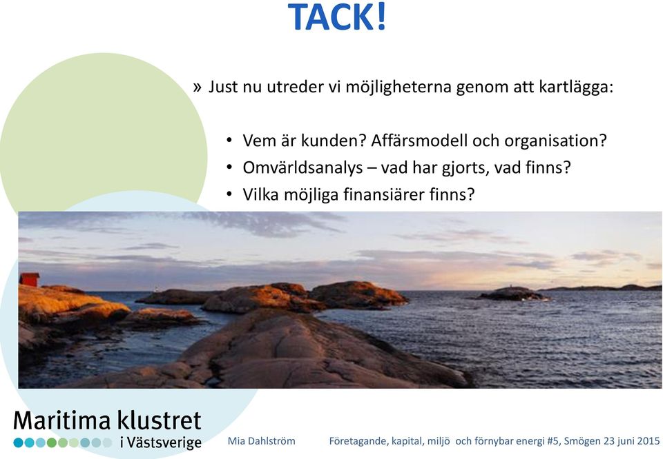 Affärsmodell och organisation?