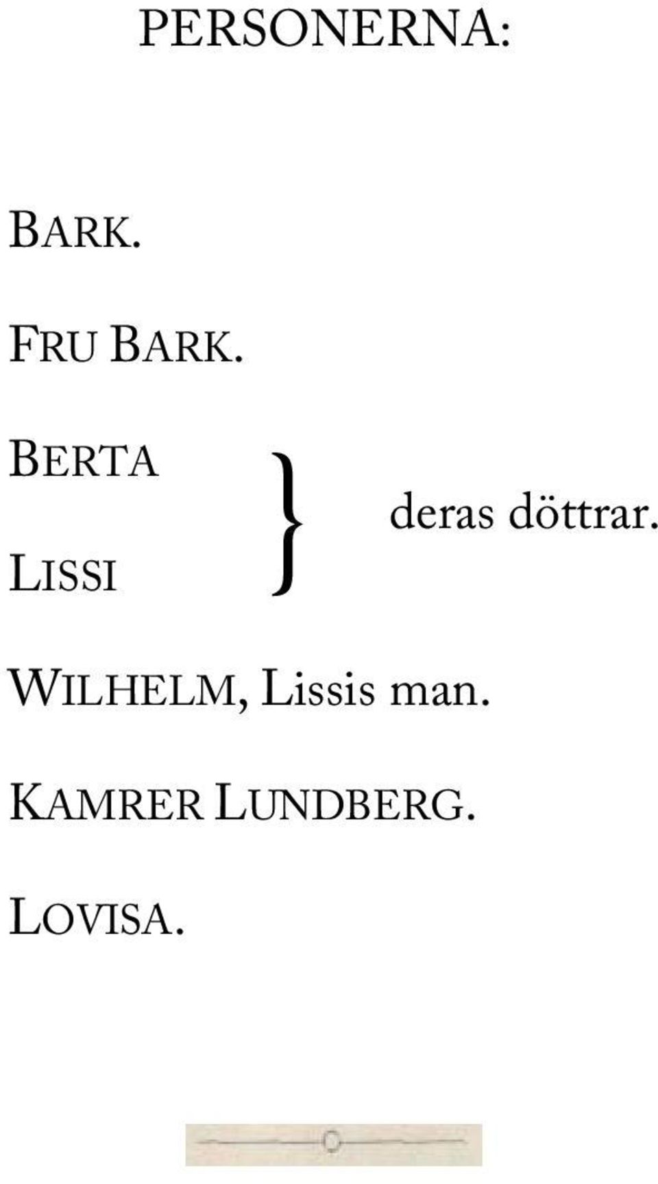 WILHELM, Lissis man.