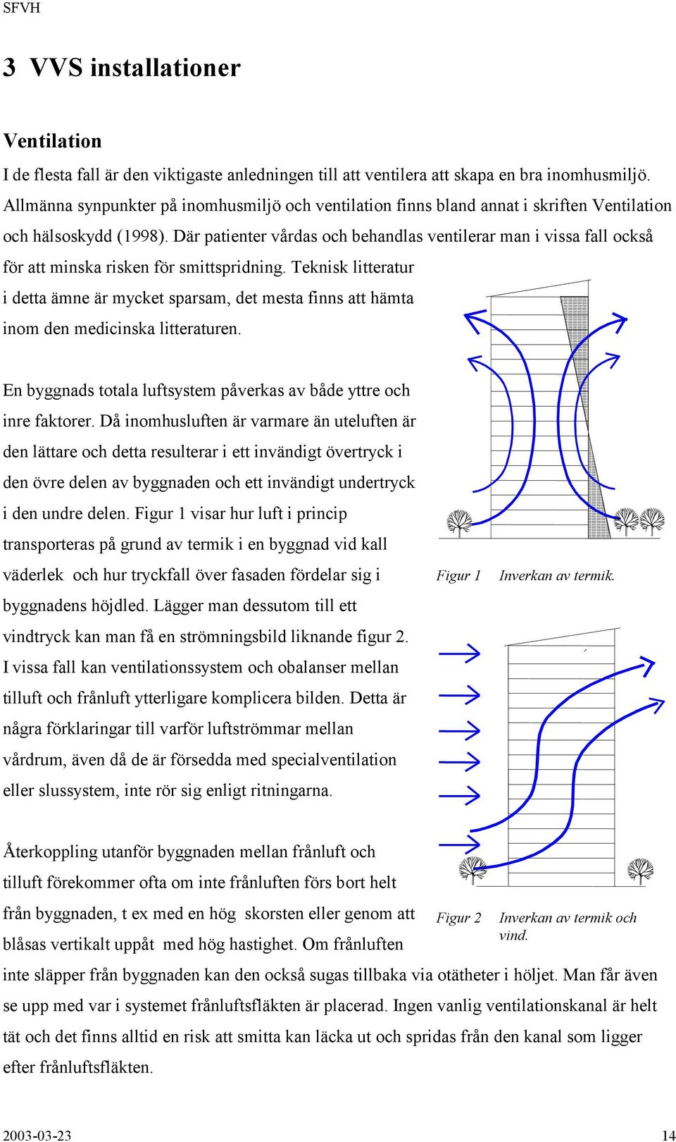 Där patienter vårdas och behandlas ventilerar man i vissa fall också för att minska risken för smittspridning.