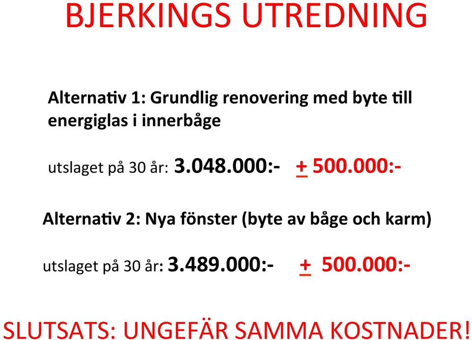 000:- AlternaDv 2: Nya fönster (byte av båge och karm) utslaget