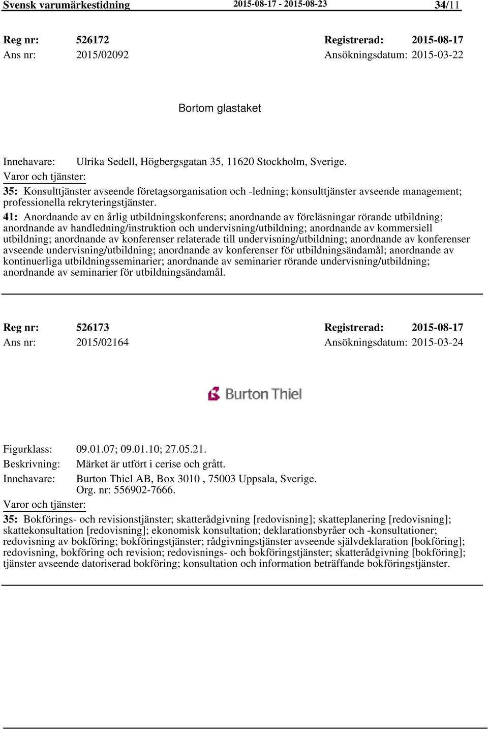 41: Anordnande av en årlig utbildningskonferens; anordnande av föreläsningar rörande utbildning; anordnande av handledning/instruktion och undervisning/utbildning; anordnande av kommersiell