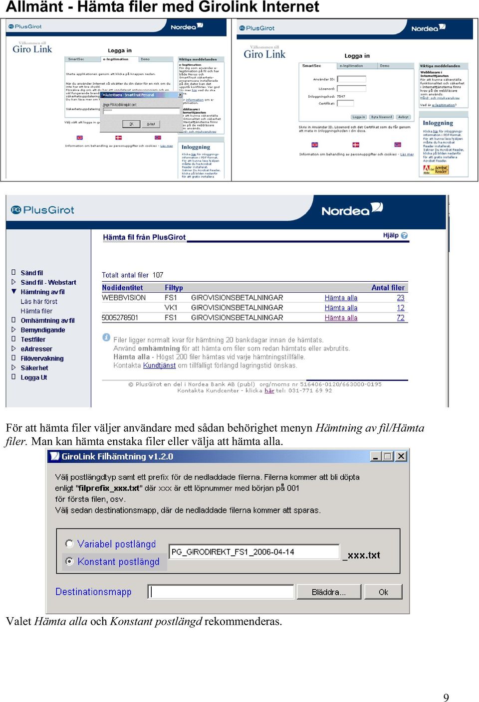 fil/hämta filer.
