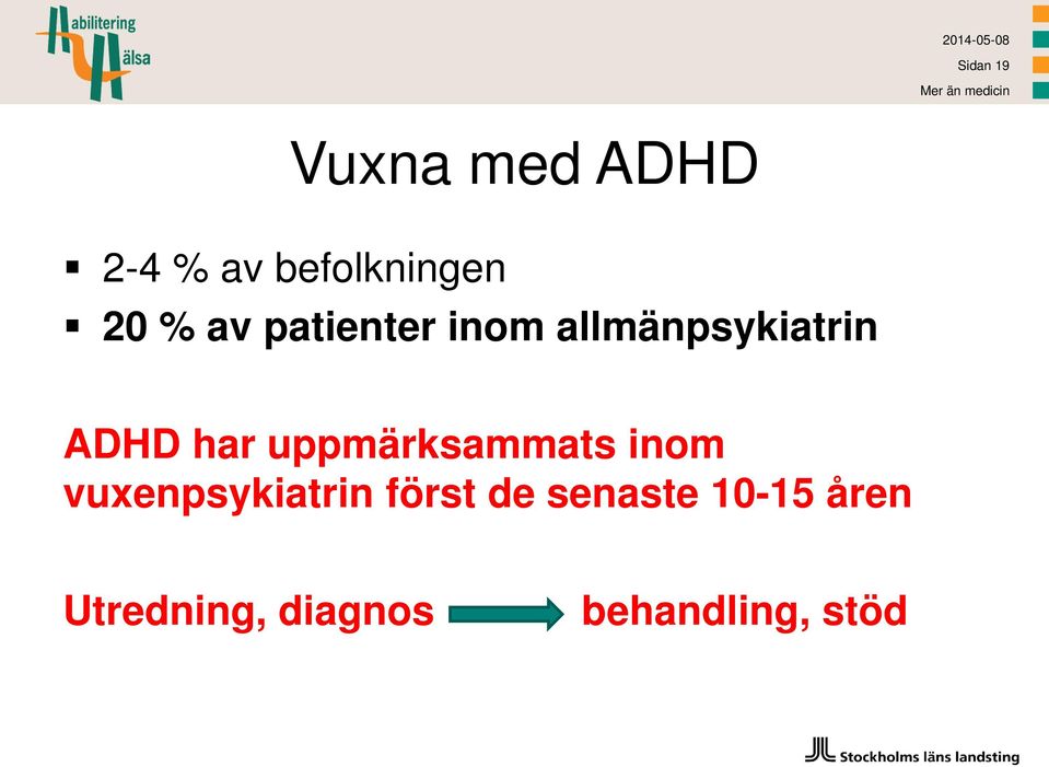 allmänpsykiatrin ADHD har uppmärksammats inom