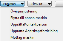 Motkonto för Omsättningsnedskrivning Kontot Motkonto för Omsättningsnedskrivning svarar till ett inköpskonto och används för ändringen av inköpspriset på den maskin som tagits i byte ( nedskrivning