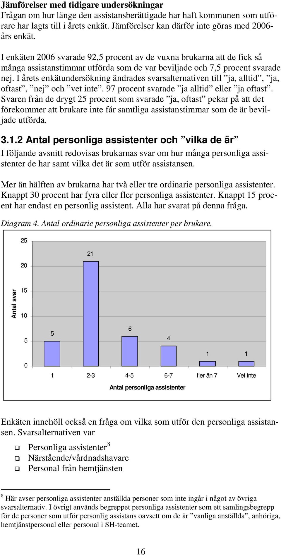 I årets enkätundersökning ändrades svarsalternativen till ja, alltid, ja, oftast, nej och vet inte. 97 procent svarade ja alltid eller ja oftast.