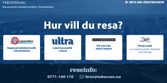 Hitta till webshopen Gå in på www.tabussen.nu och välj Länstrafiken/Ultra/Flygbussen. Klicka på "mina sidor" längst till höger i menyn.