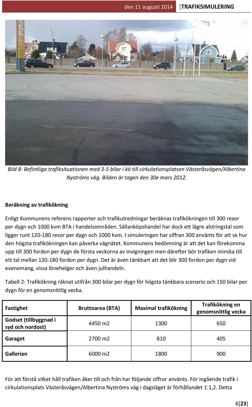 Sällanköpshandel har dock ett lägre alstringstal som ligger runt 120-180 resor per dygn och 1000 kvm.