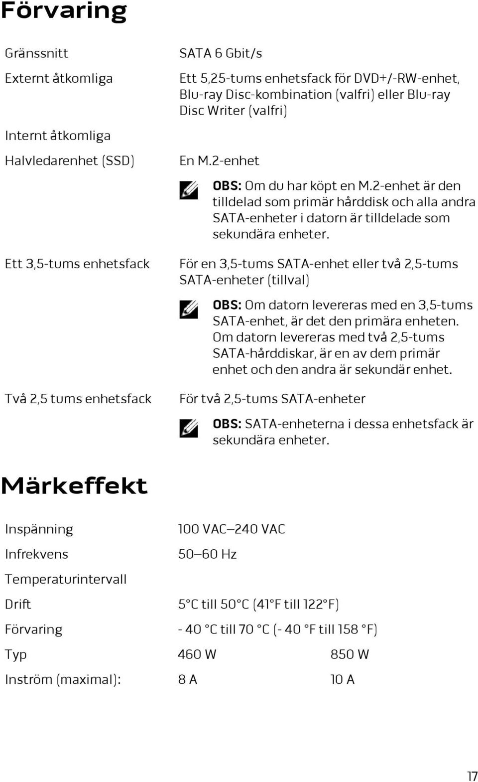 2-enhet är den tilldelad som primär hårddisk och alla andra SATA-enheter i datorn är tilldelade som sekundära enheter.