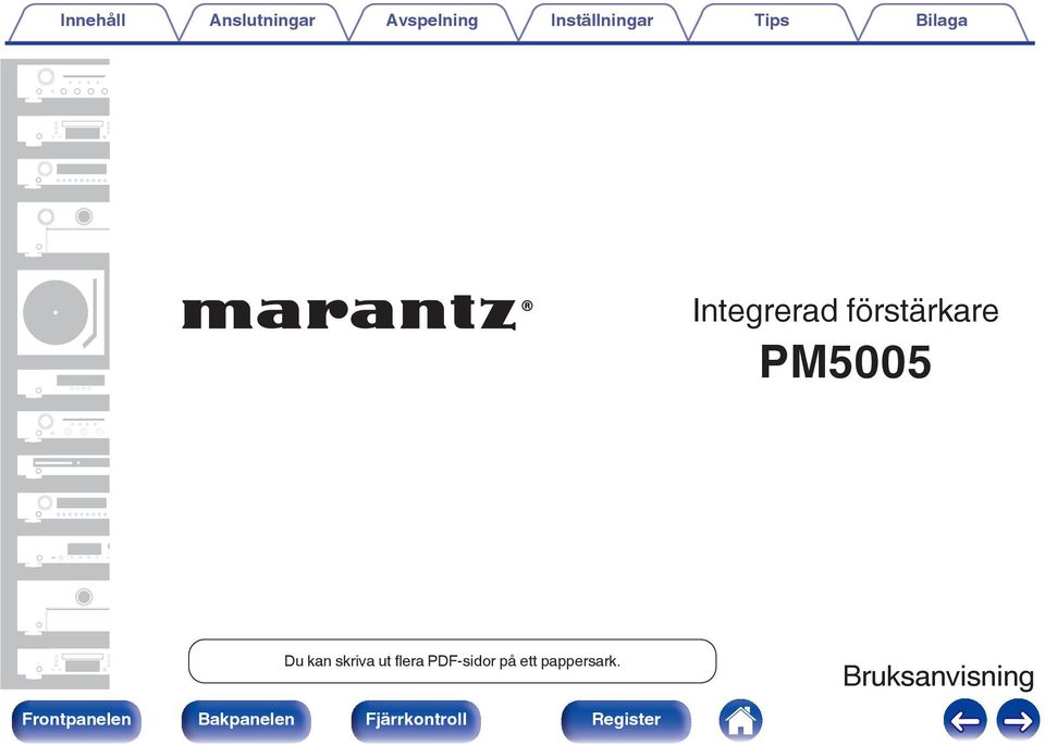 Integrerad förstärkare PM5005 Du kan