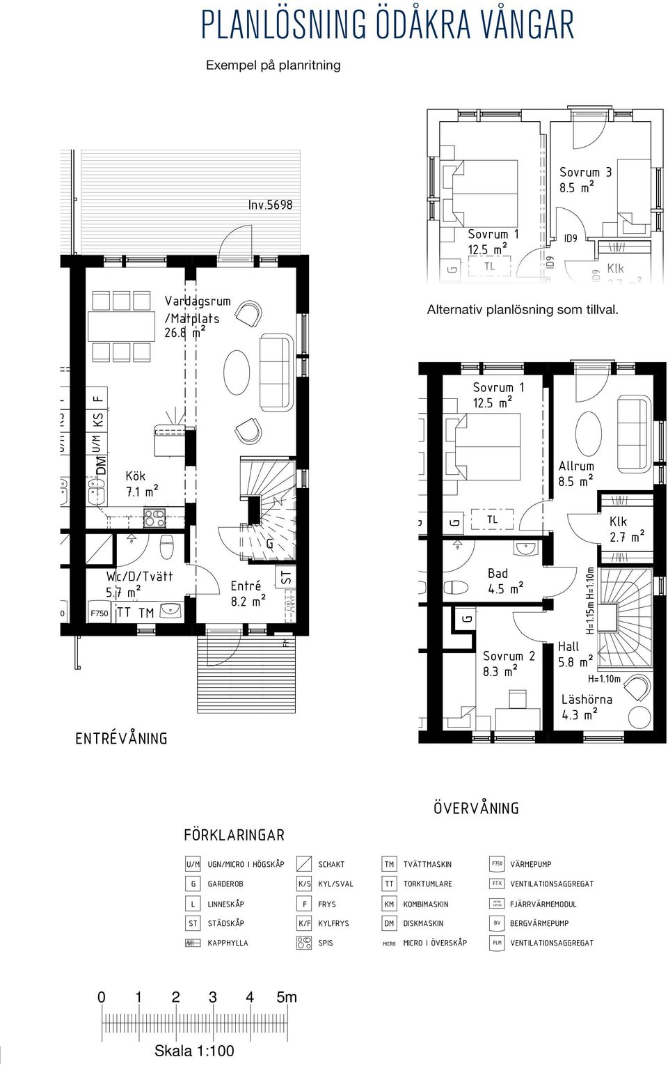 9 m² 0 1 2 3 4 5m 0 1 2 3 4 5m Skala 1:100 Alternativ planlösning som tillval.