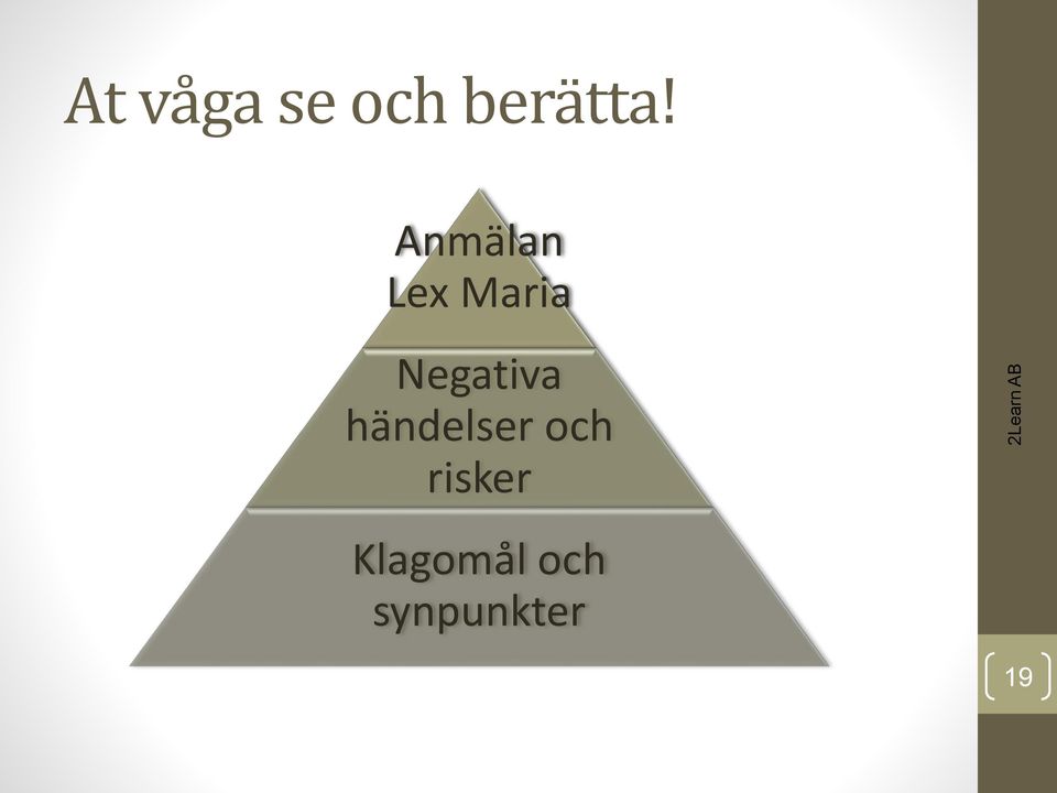 Negativa händelser och