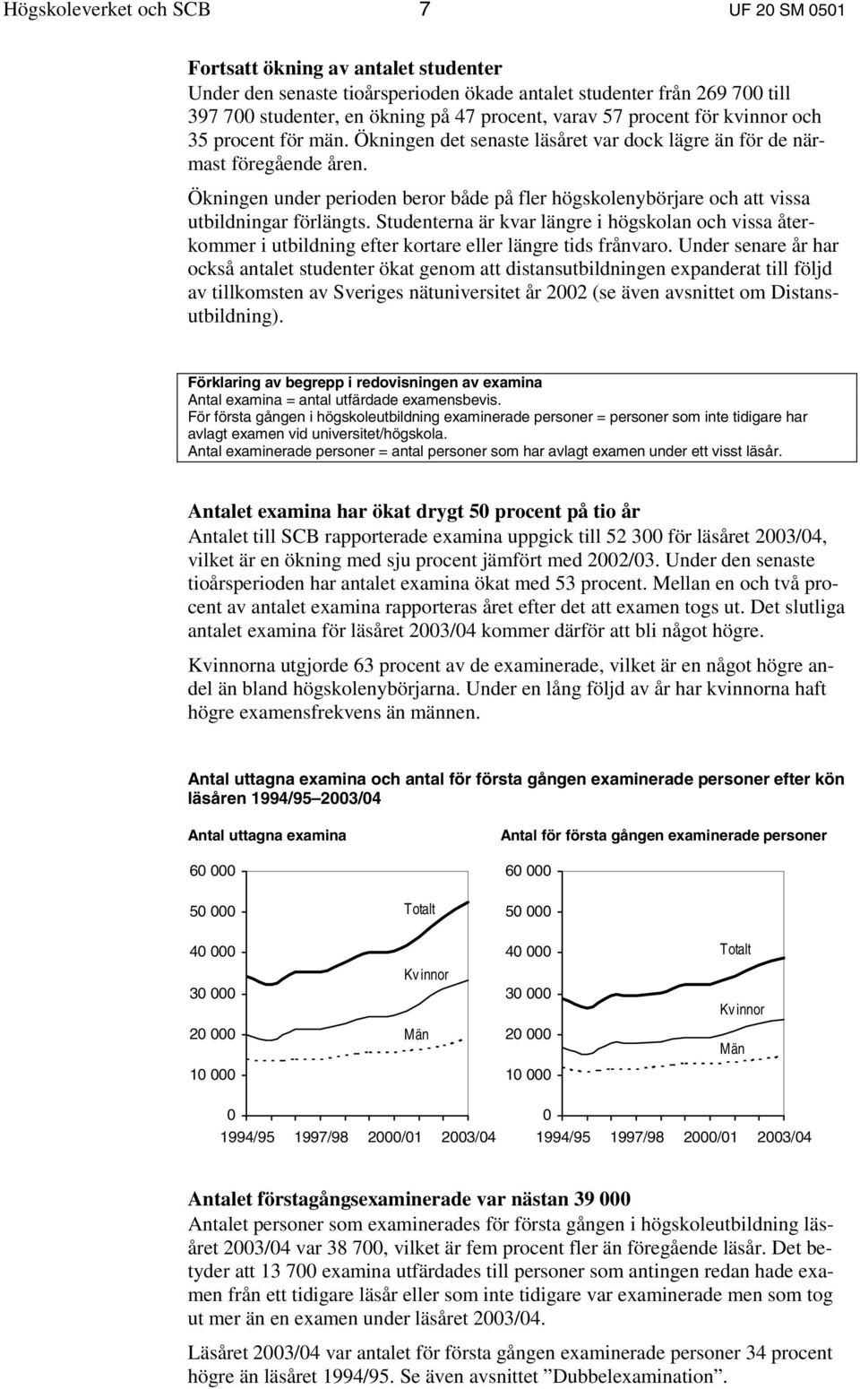 Ökningen under perioden beror både på fler högskolenybörjare och att vissa utbildningar förlängts.