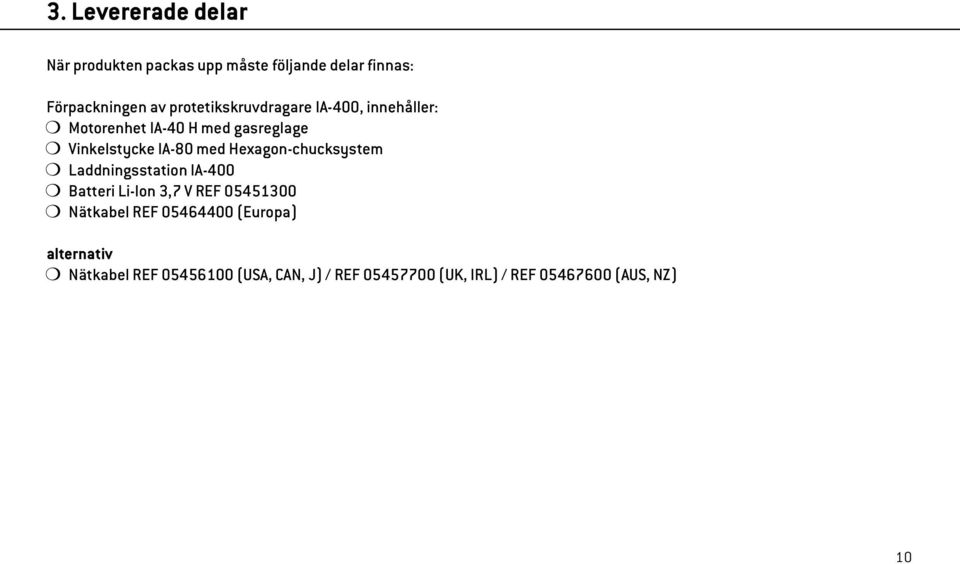 Hexagon-chucksystem Laddningsstation IA-400 Batteri Li-Ion 3,7 V REF 05451300 Nätkabel REF 05464400
