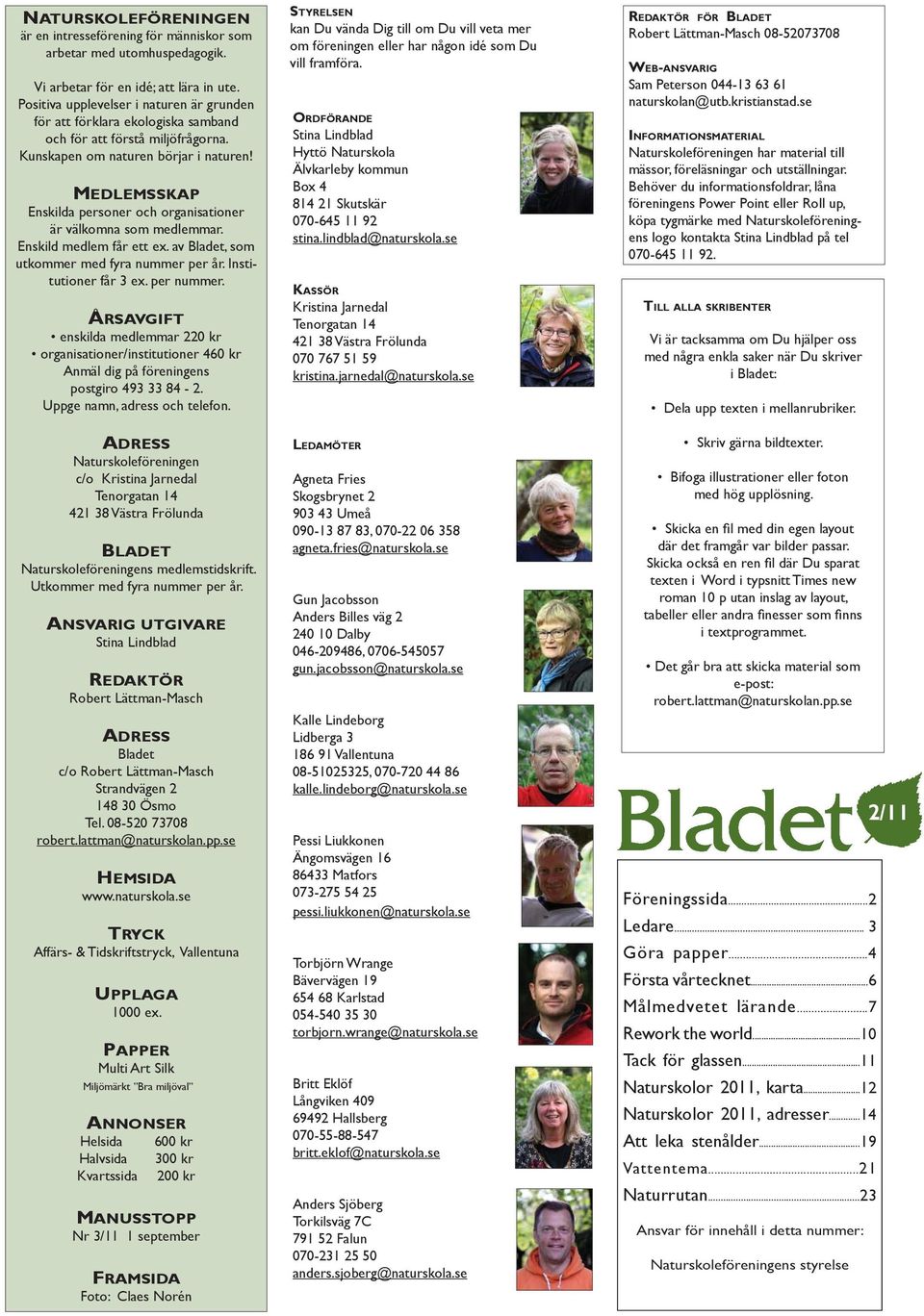 NATURSKOLEFÖRENINGEN NR 2/11 ÅRGÅNG 25 NYA GREPP BLADET - PDF Gratis  nedladdning