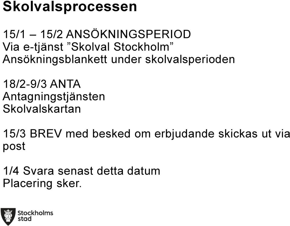 Antagningstjänsten Skolvalskartan 15/3 BREV med besked om