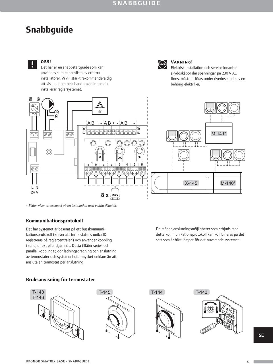 Elektrisk installation och service innanför skyddskåpor där spänningar på 0 V AC finns, måste utföras under överinseende av en behörig elektriker.