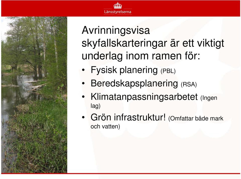 Beredskapsplanering (RSA) Klimatanpassningsarbetet